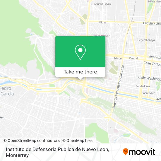 Instituto de Defensoria Publica de Nuevo Leon map
