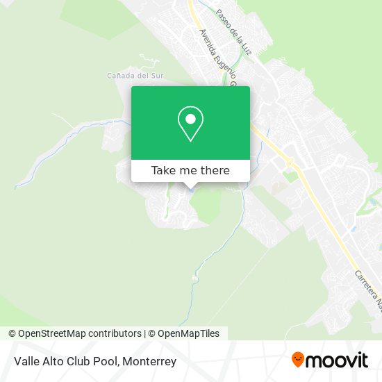 Valle Alto Club Pool map