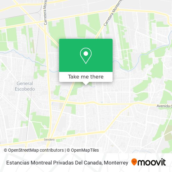 Estancias Montreal Privadas Del Canada map