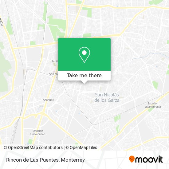 Rincon de Las Puentes map