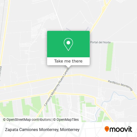 Mapa de Zapata Camiones Monterrey