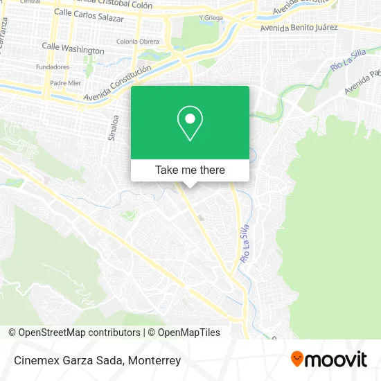 Cinemex Garza Sada map