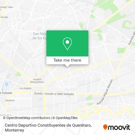 Centro Deportivo Constituyentes de Querétaro map