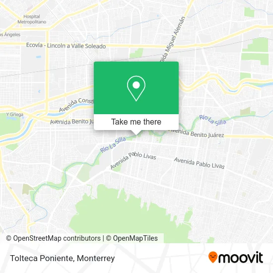 Tolteca Poniente map