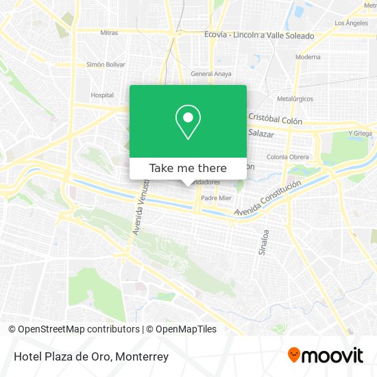 Mapa de Hotel Plaza de Oro