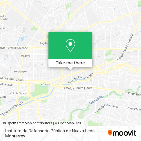 Instituto de Defensoría Pública de Nuevo León map