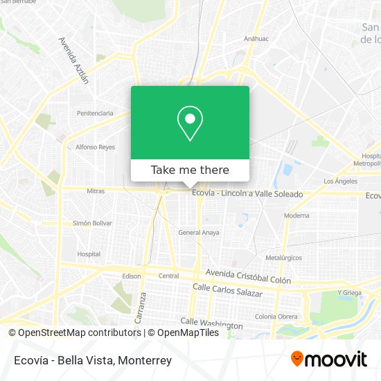 Ecovía - Bella Vista map