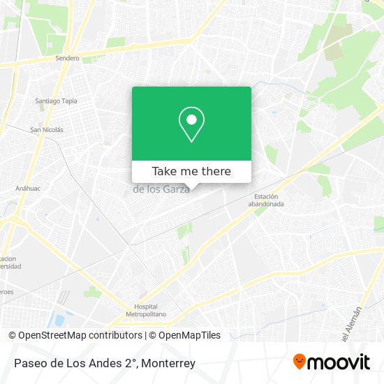 Mapa de Paseo de Los Andes 2°