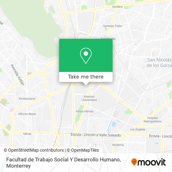 Facultad de Trabajo Social Y Desarrollo Humano map