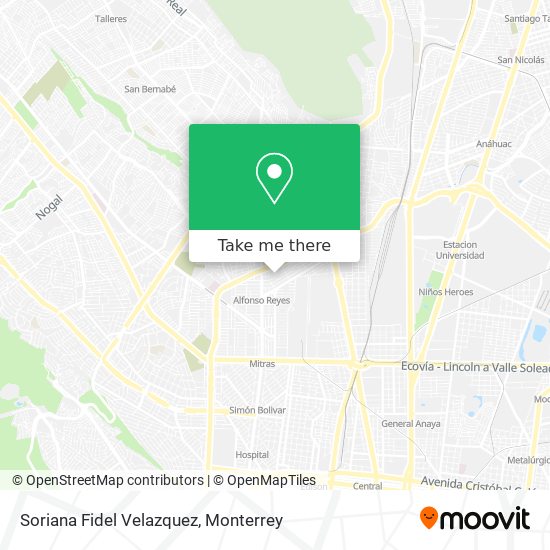 Soriana Fidel Velazquez map