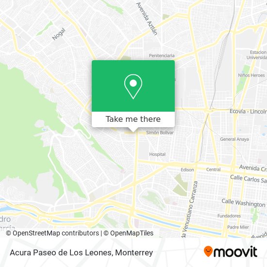 Mapa de Acura Paseo de Los Leones