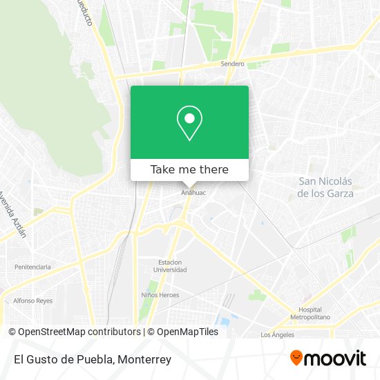 Mapa de El Gusto de Puebla