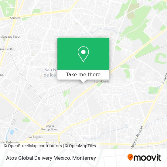 Atos Global Delivery Mexico map