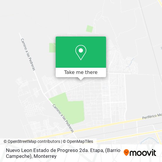 Nuevo Leon Estado de Progreso 2da. Etapa, (Barrio Campeche) map