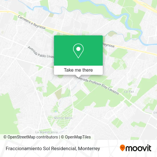 Fraccionamiento Sol Residencial map