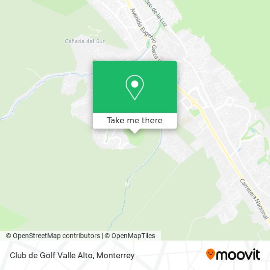 Club de Golf Valle Alto map