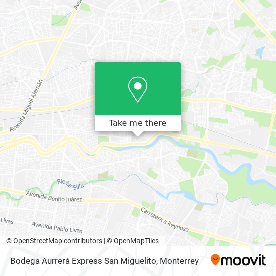 Mapa de Bodega Aurrerá Express San Miguelito