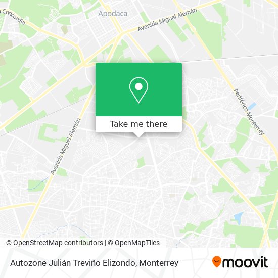 Mapa de Autozone Julián Treviño Elizondo