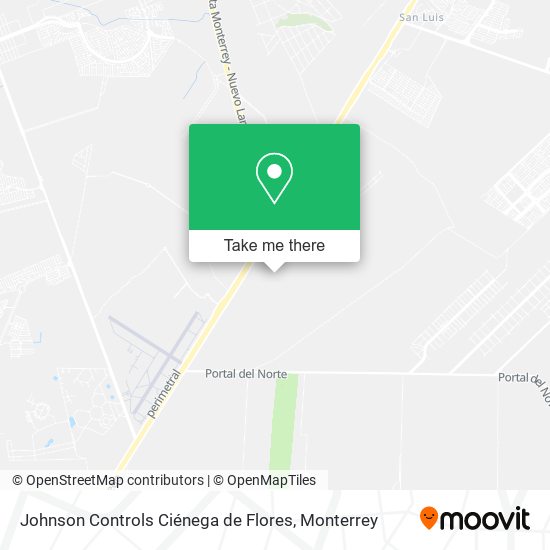 Johnson Controls Ciénega de Flores map