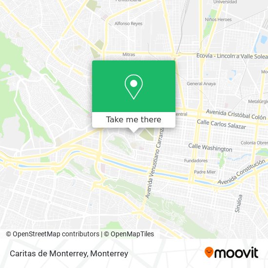 Mapa de Caritas de Monterrey
