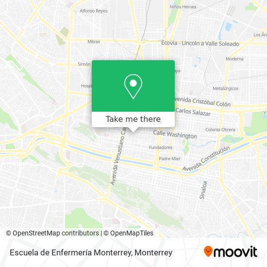Escuela de Enfermería Monterrey map