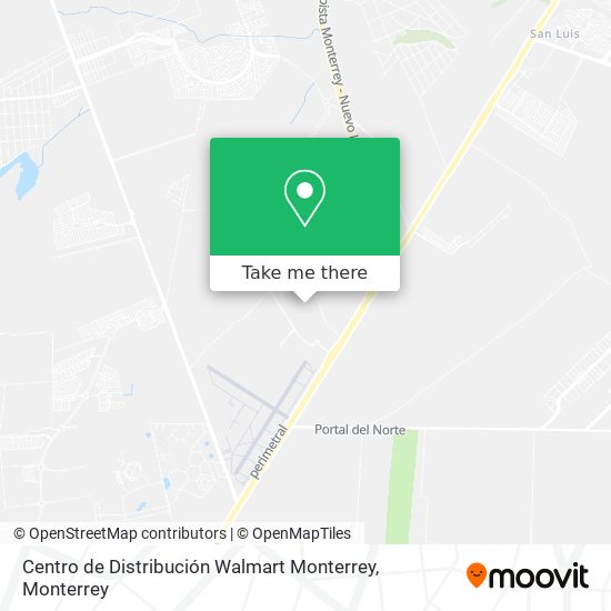 Centro de Distribución Walmart Monterrey map