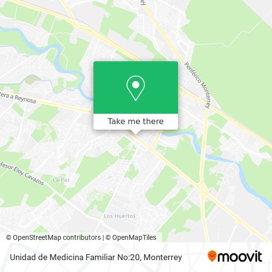 Mapa de Unidad de Medicina Familiar No:20