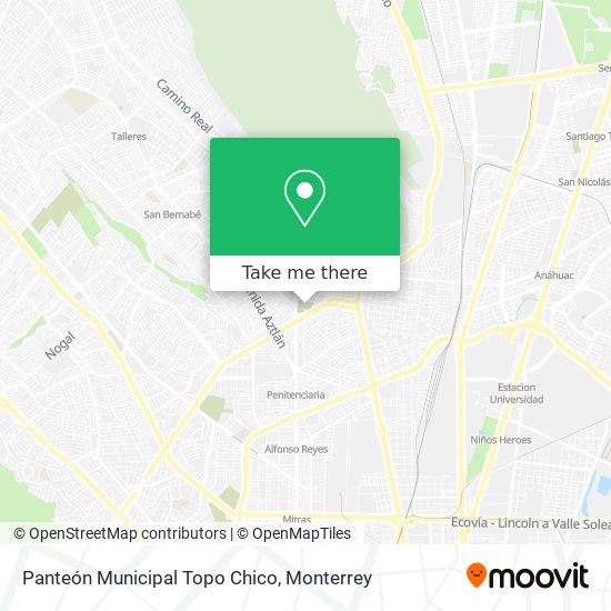 Panteón Municipal Topo Chico map