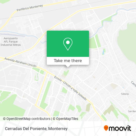 Cerradas Del Poniente map