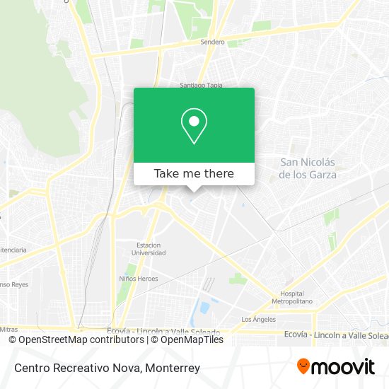 Mapa de Centro Recreativo Nova