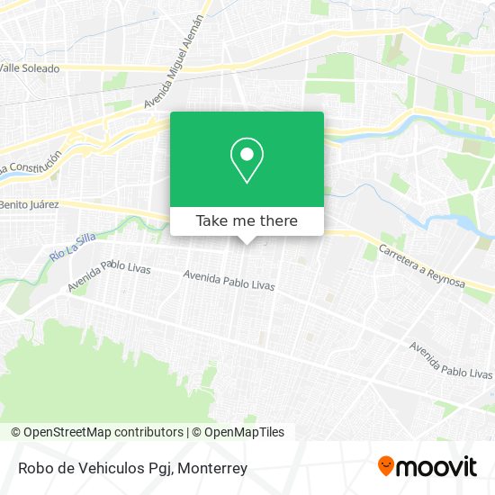 Robo de Vehiculos Pgj map