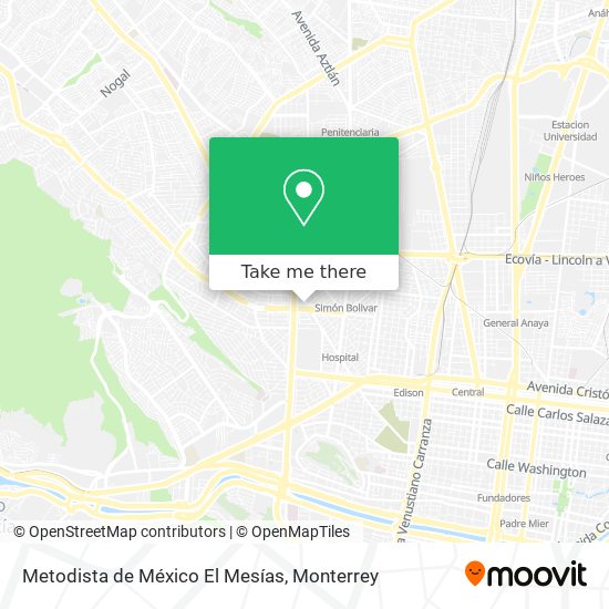 Mapa de Metodista de México El Mesías