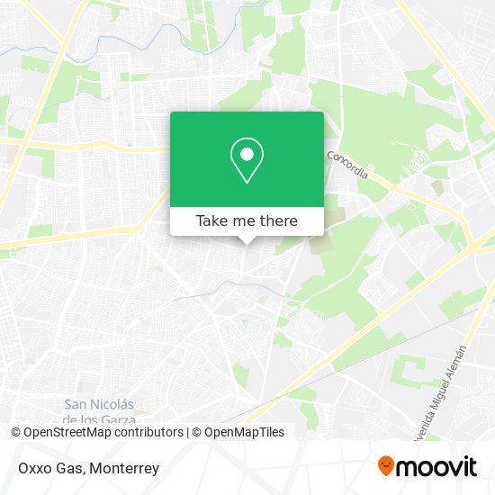 Mapa de Oxxo Gas