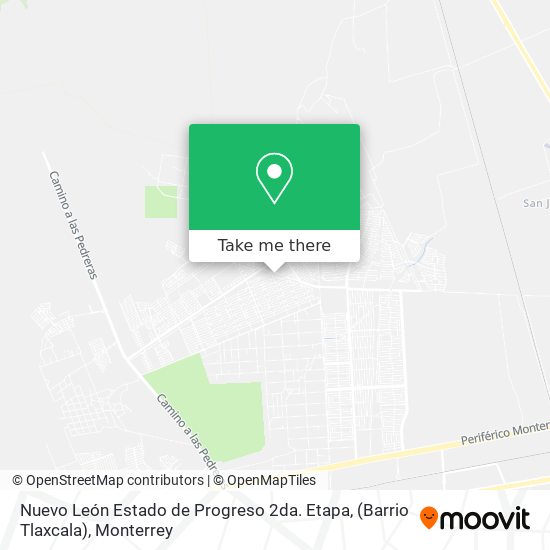 Nuevo León Estado de Progreso 2da. Etapa, (Barrio Tlaxcala) map