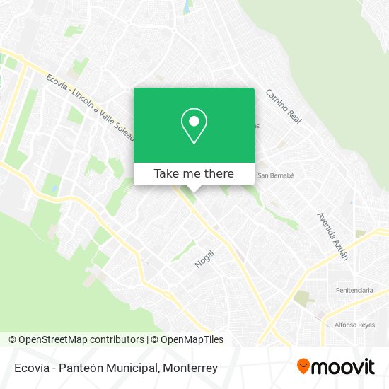 Ecovía - Panteón Municipal map