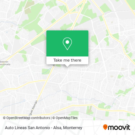 Auto Líneas San Antonio - Alsa map