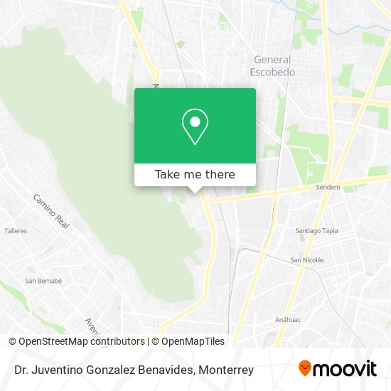 Dr. Juventino Gonzalez Benavides map