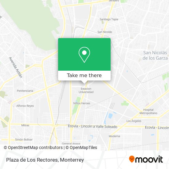 Mapa de Plaza de Los Rectores