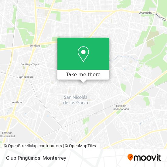 Club Pingüinos map