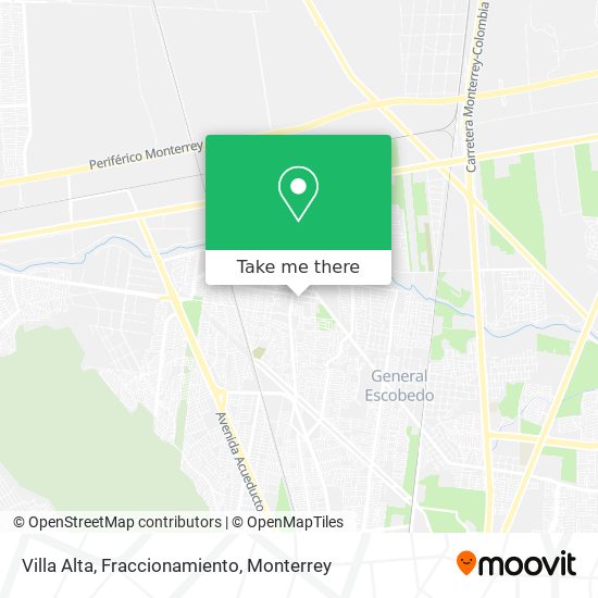 Mapa de Villa Alta, Fraccionamiento
