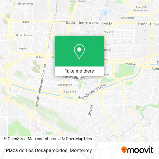 Mapa de Plaza de Los Desaparecidos
