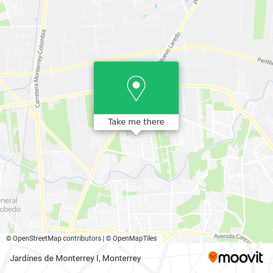 Mapa de Jardines de Monterrey I