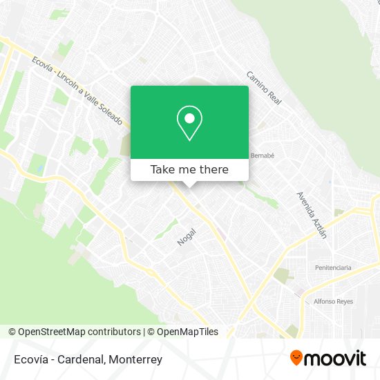 Ecovía - Cardenal map