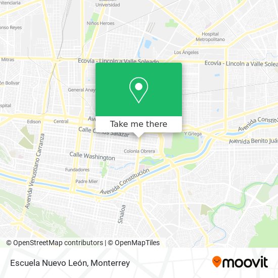 Mapa de Escuela Nuevo León