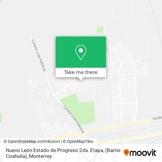 Mapa de Nuevo León Estado de Progreso 2da. Etapa, (Barrio Coahuila)