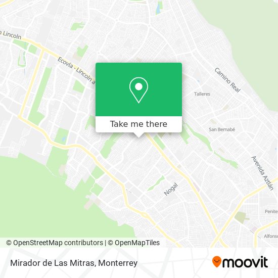 Mirador de Las Mitras map