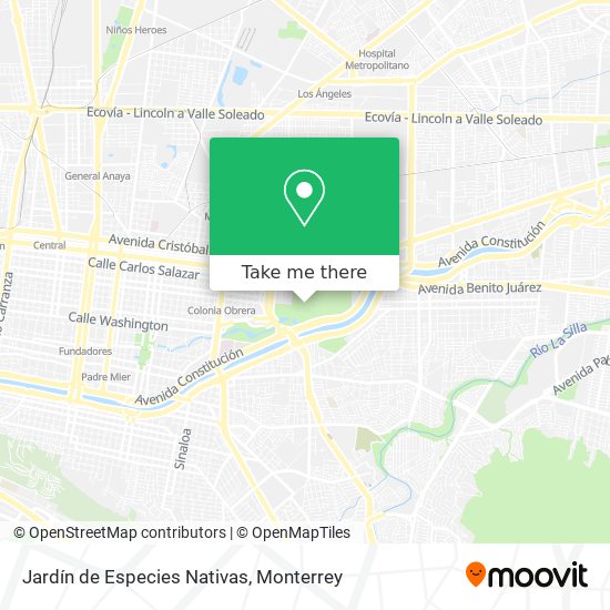 Jardín de Especies Nativas map