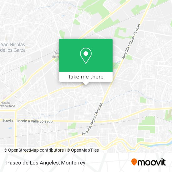 Paseo de Los Angeles map