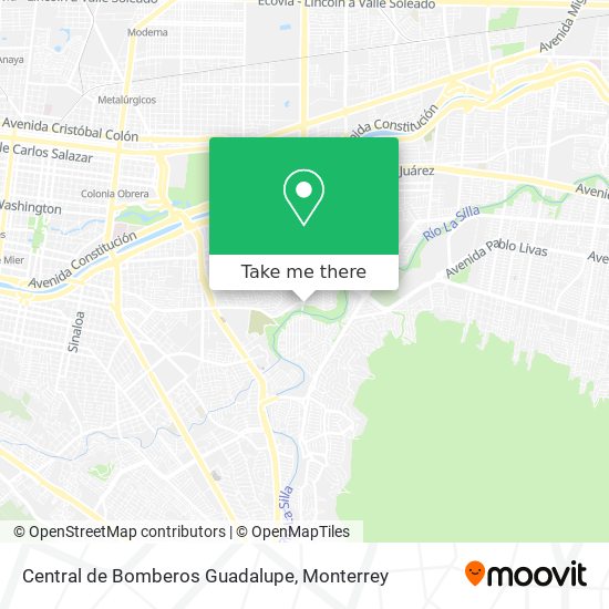 Mapa de Central de Bomberos Guadalupe