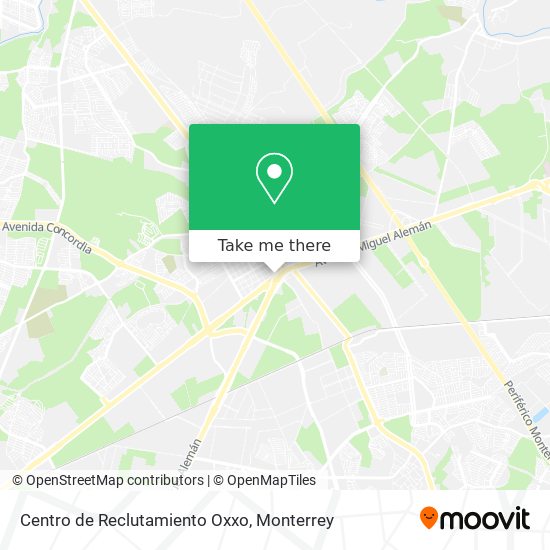 Mapa de Centro de Reclutamiento Oxxo